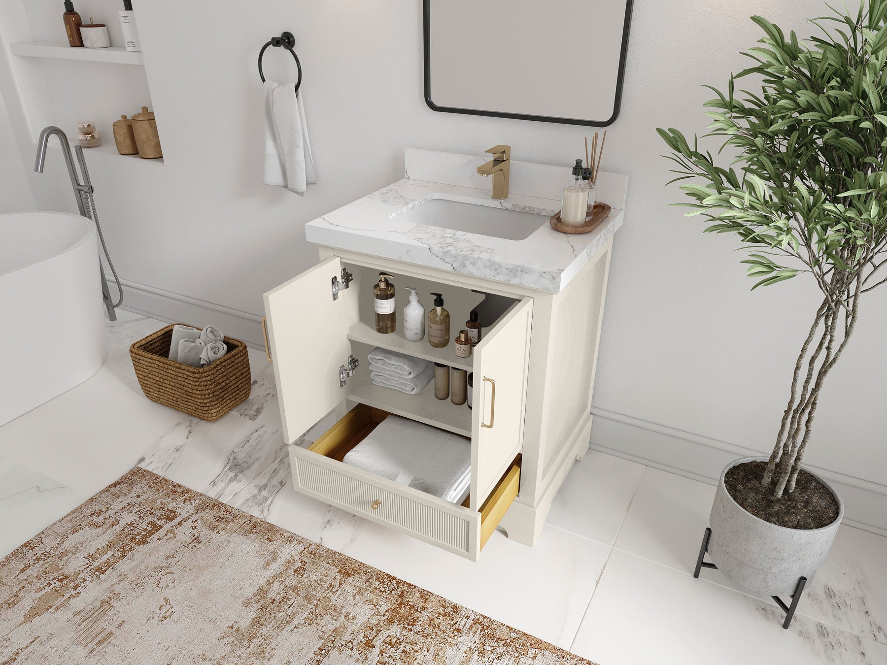 Alys 30 in. W x 22 in. D Single Sink Bathroom Vanity - Willow Bath and Vanity