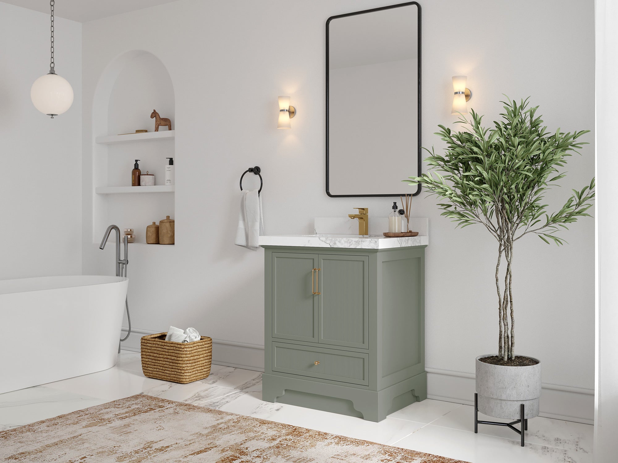 Alys 30 in. W x 22 in. D Single Sink Bathroom Vanity - Willow Bath and Vanity