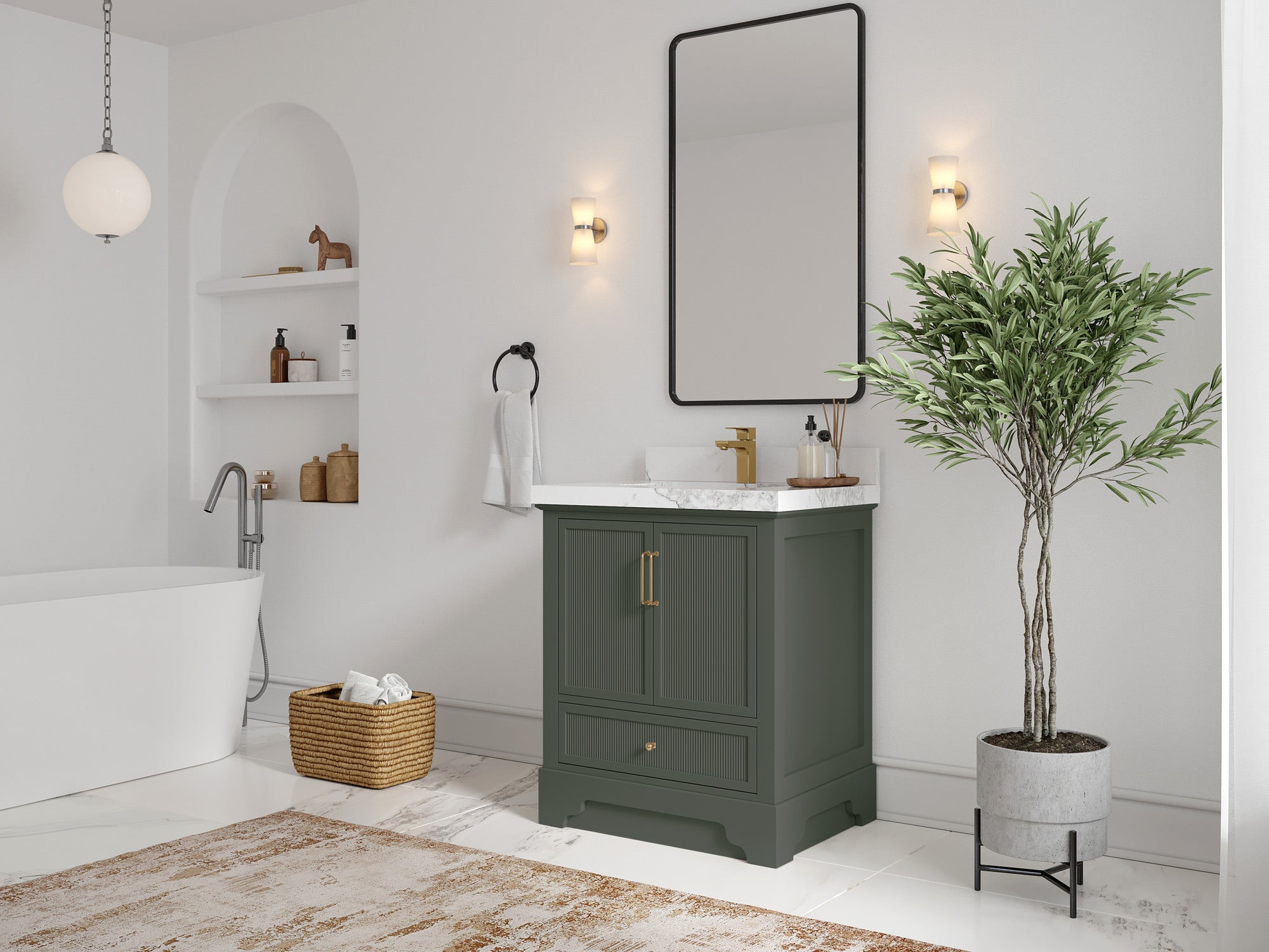 Alys 30 in. W x 22 in. D Single Sink Bathroom Vanity - Willow Bath and Vanity