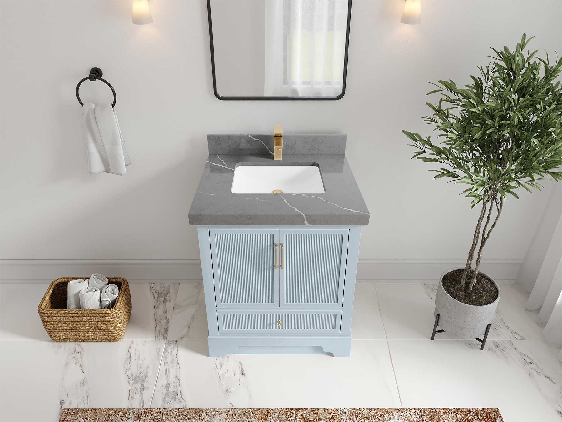 Alys 30 in. W x 22 in. D Single Sink Bathroom Vanity - Willow Bath and Vanity