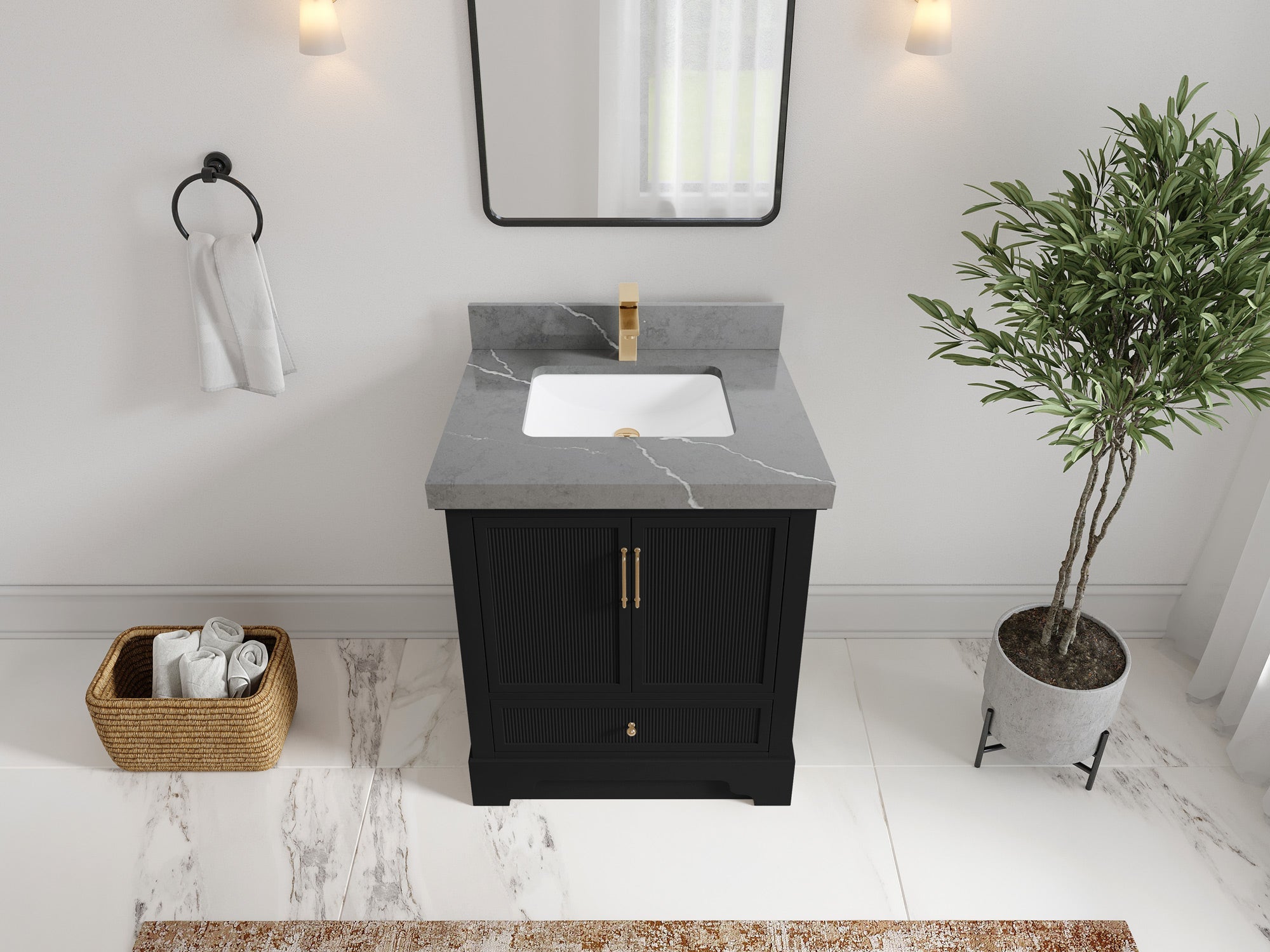 Alys 30 in. W x 22 in. D Single Sink Bathroom Vanity - Willow Bath and Vanity