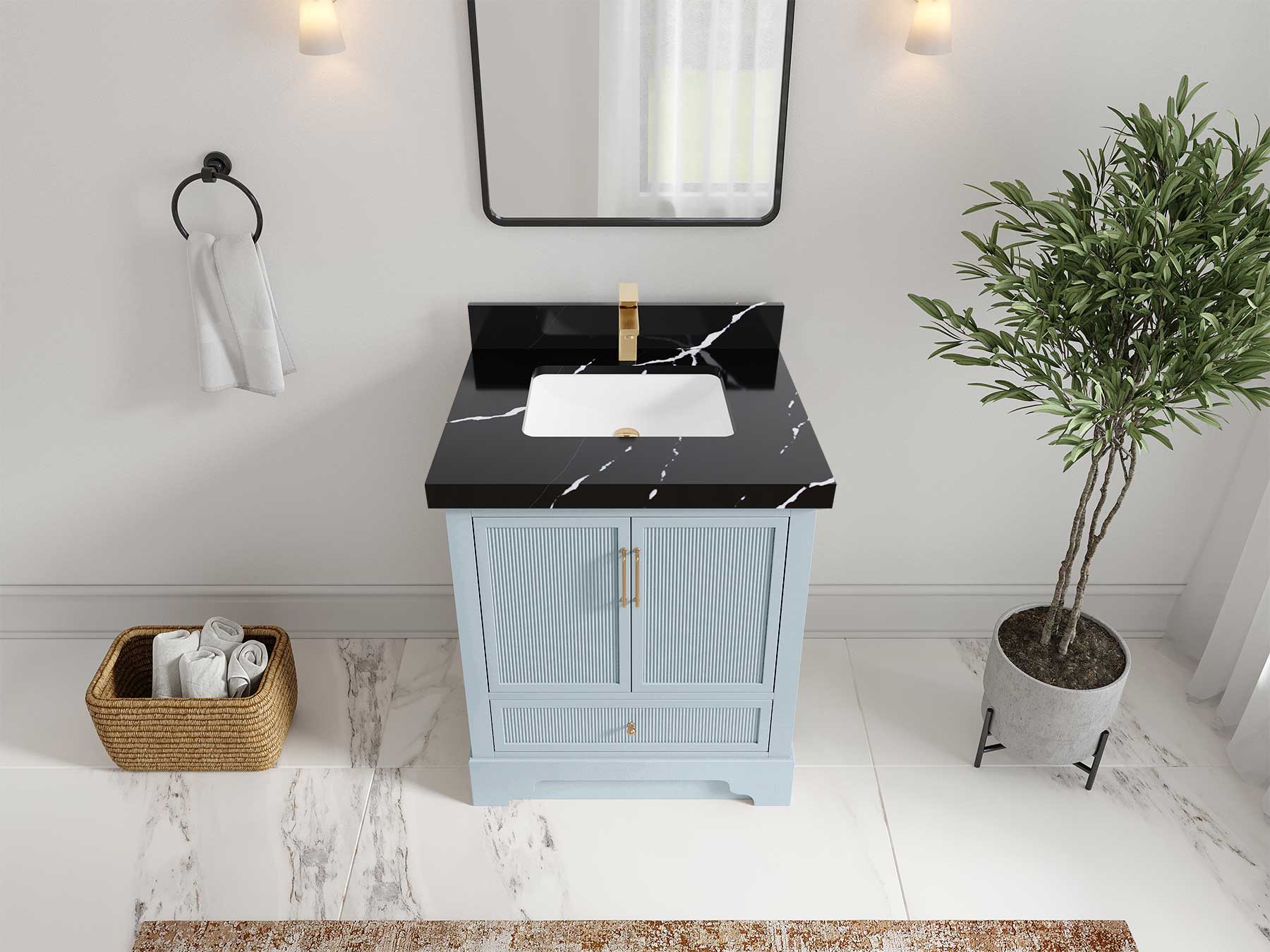 Alys 30 in. W x 22 in. D Single Sink Bathroom Vanity - Willow Bath and Vanity