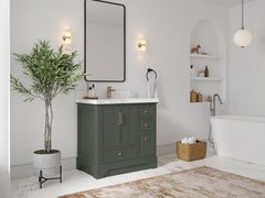 Alys 36 in. W x 22 in. D Center Sink Bathroom Vanity - photo 2