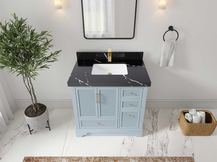 Alys 36 in. W x 22 in. D Center Sink Bathroom Vanity - photo 11