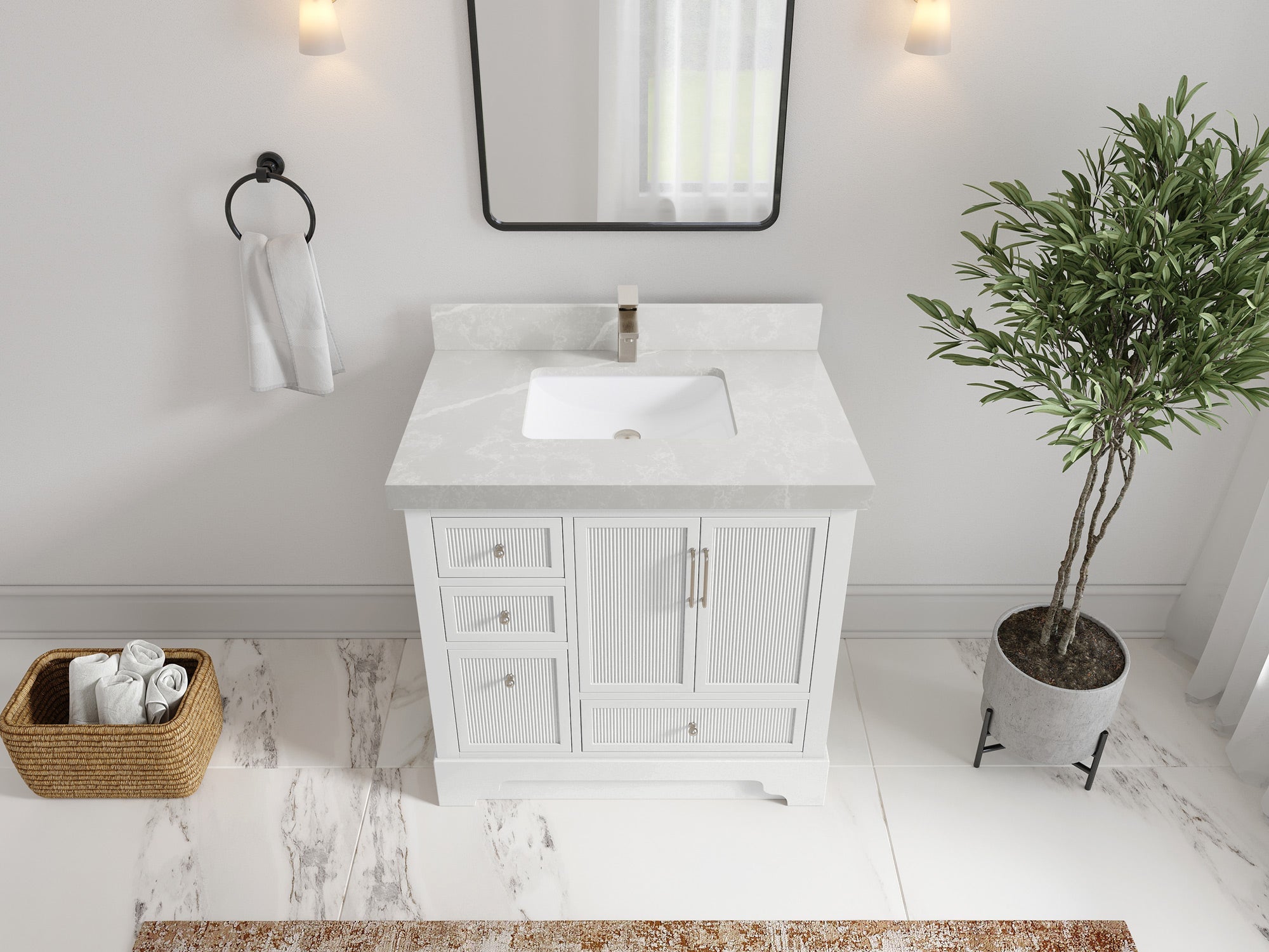 Alys 36 in. W x 22 in. D Center Sink Bathroom Vanity - Willow Bath and Vanity