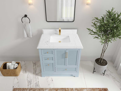 Alys 36 in. W x 22 in. D Center Sink Bathroom Vanity - Willow Bath and Vanity
