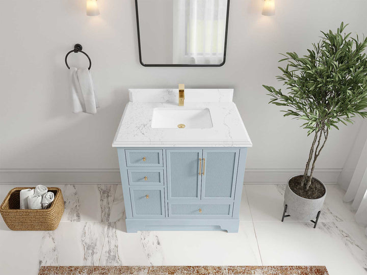 Alys 36 in. W x 22 in. D Center Sink Bathroom Vanity - photo 23