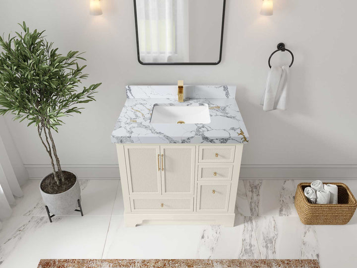 Alys 36 in. W x 22 in. D Center Sink Bathroom Vanity - photo 19