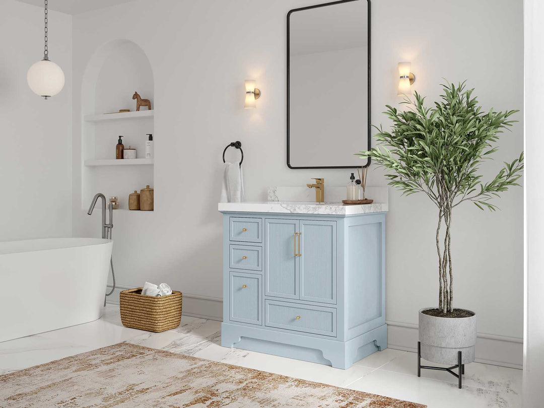 Alys 36 in. W x 22 in. D Center Sink Bathroom Vanity - Willow Bath and Vanity