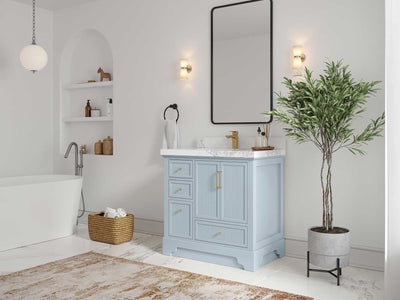 Alys 36 in. W x 22 in. D Center Sink Bathroom Vanity - Willow Bath and Vanity
