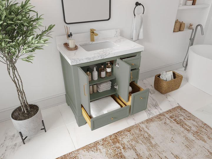 Alys 36 in. W x 22 in. D Center Sink Bathroom Vanity - photo 3