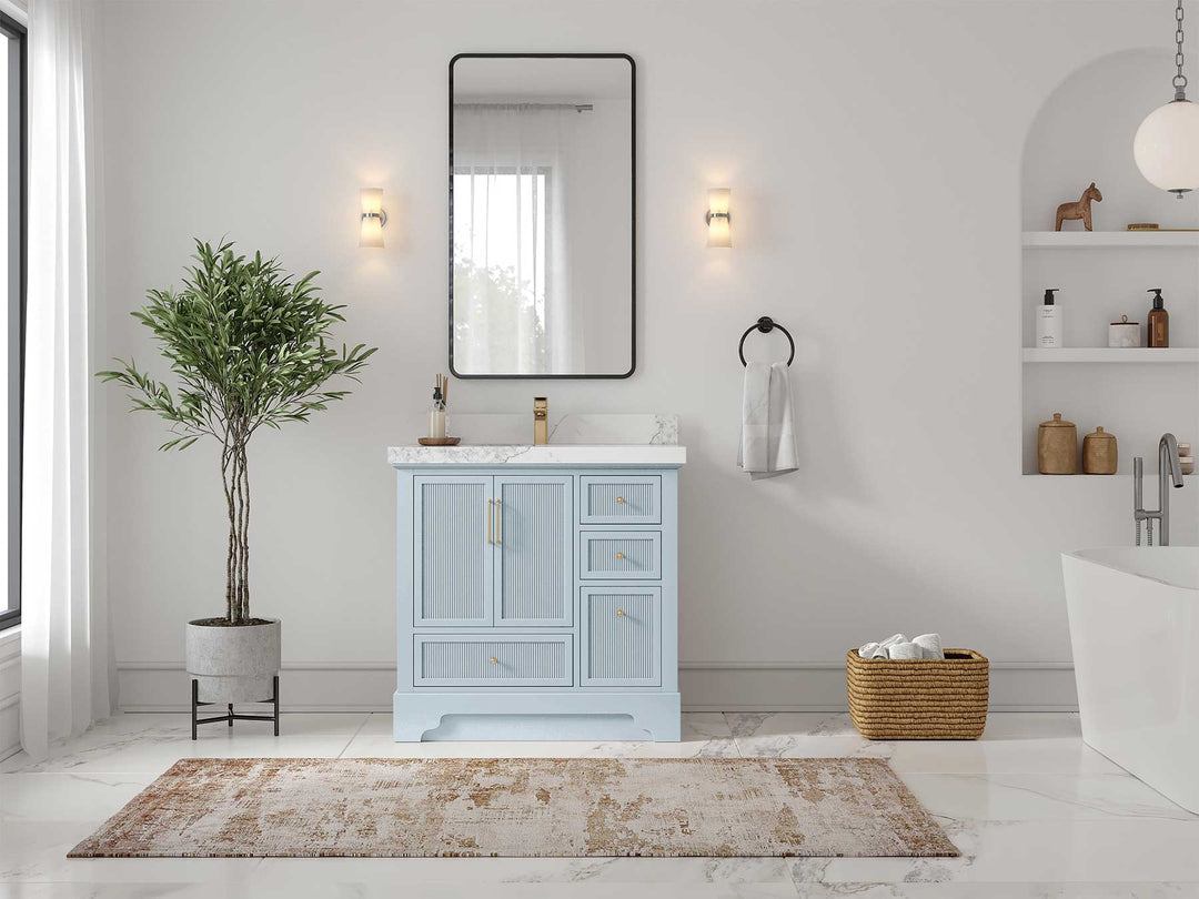 Alys 36 in. W x 22 in. D Center Sink Bathroom Vanity - Willow Bath and Vanity