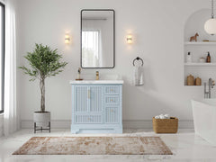 Alys 36 in. W x 22 in. D Center Sink Bathroom Vanity - photo 5