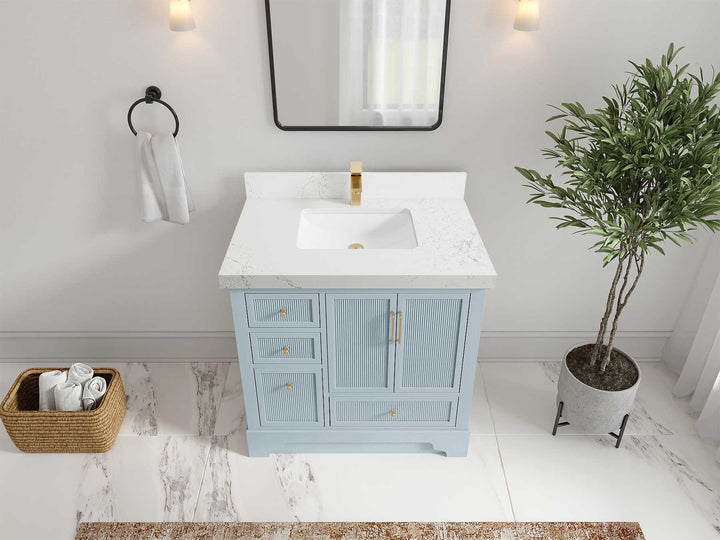 Alys 36 in. W x 22 in. D Center Sink Bathroom Vanity - photo 27