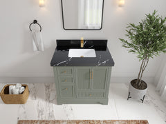 Alys 36 in. W x 22 in. D Center Sink Bathroom Vanity - photo 7