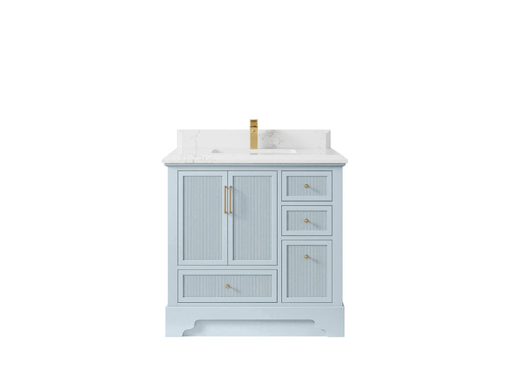 Alys 36 in. W x 22 in. D Center Sink Bathroom Vanity - photo 26