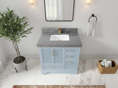 Alys 36 in. W x 22 in. D Center Sink Bathroom Vanity - photo 43