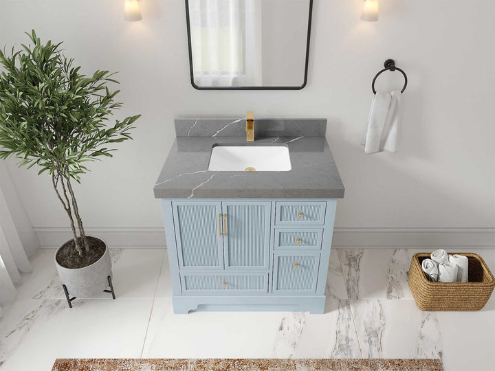 Alys 36 in. W x 22 in. D Center Sink Bathroom Vanity - photo 43