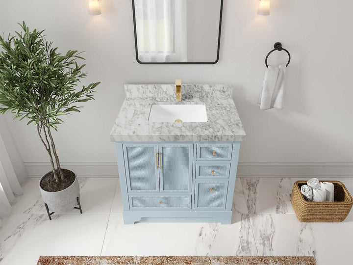 Alys 36 in. W x 22 in. D Center Sink Bathroom Vanity - photo 7