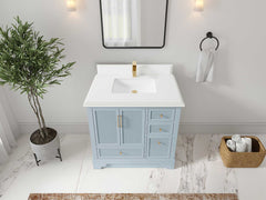 Alys 36 in. W x 22 in. D Center Sink Bathroom Vanity - photo 27