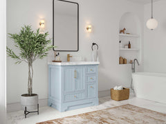 Alys 36 in. W x 22 in. D Center Sink Bathroom Vanity - photo 2