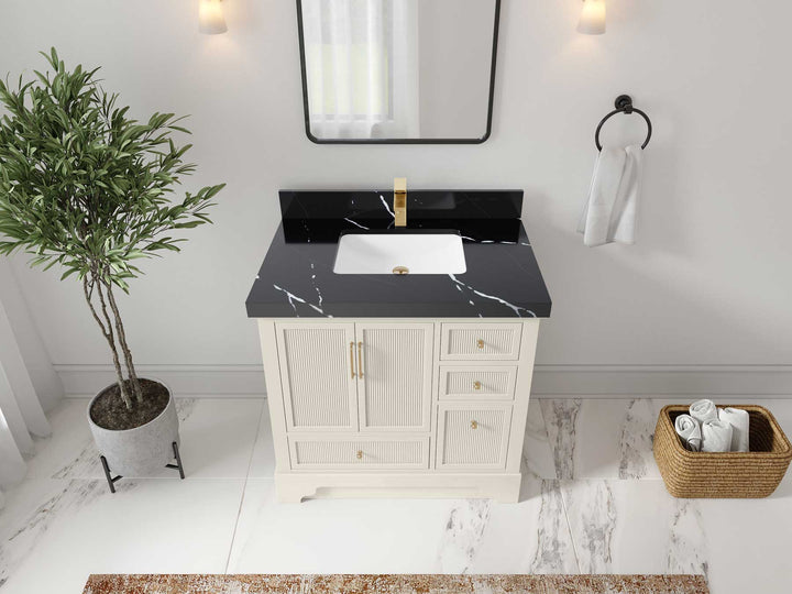 Alys 36 in. W x 22 in. D Center Sink Bathroom Vanity - photo 11