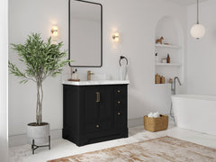 Alys 36 in. W x 22 in. D Center Sink Bathroom Vanity - photo 2