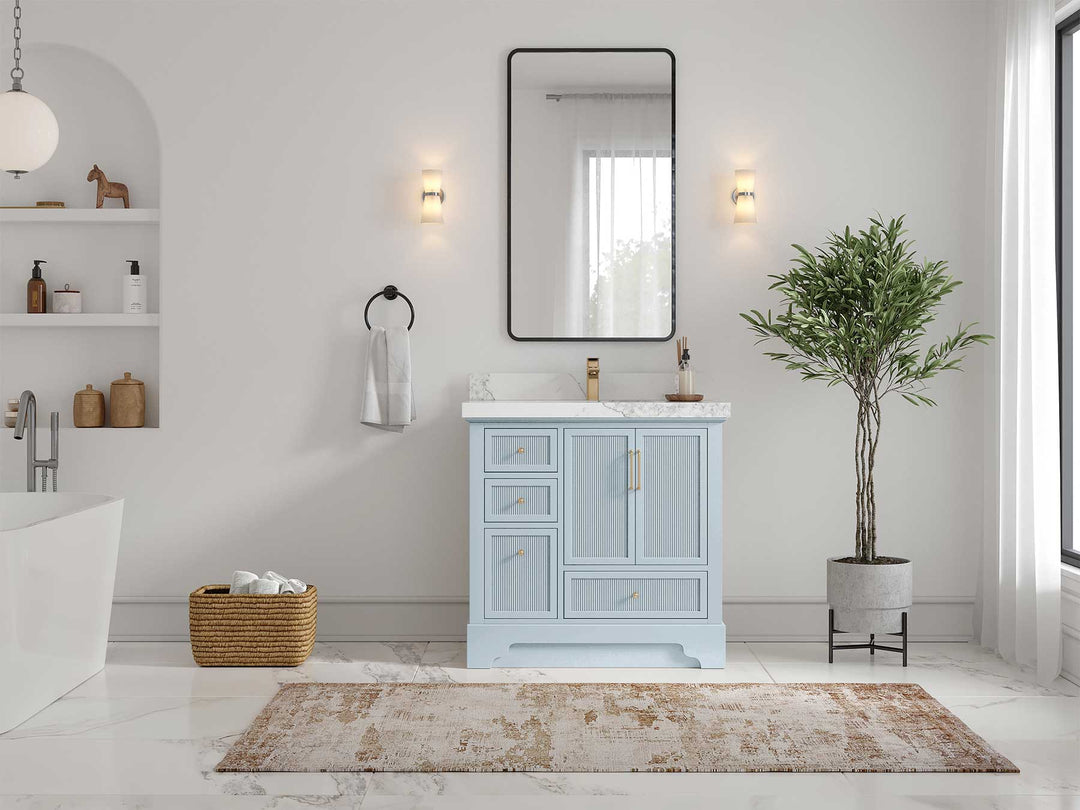 Alys 36 in. W x 22 in. D Center Sink Bathroom Vanity - Willow Bath and Vanity