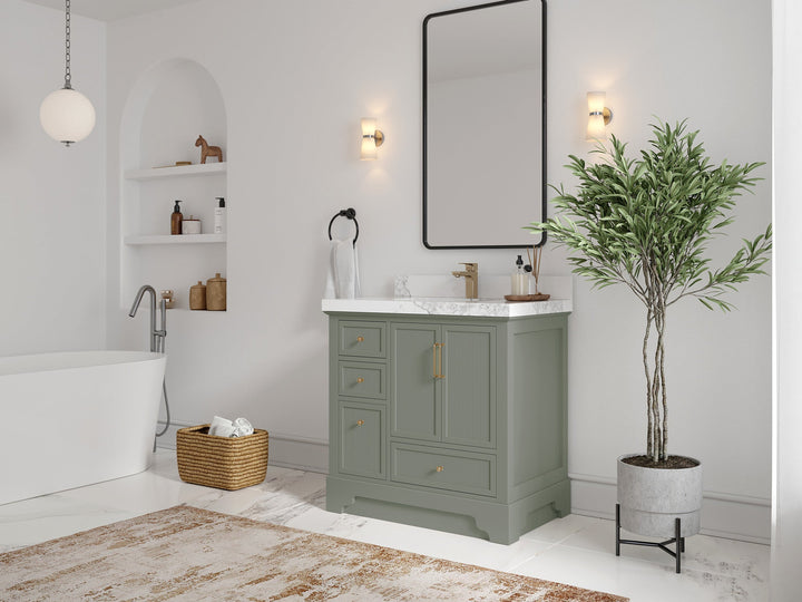 Alys 36 in. W x 22 in. D Center Sink Bathroom Vanity - photo 2