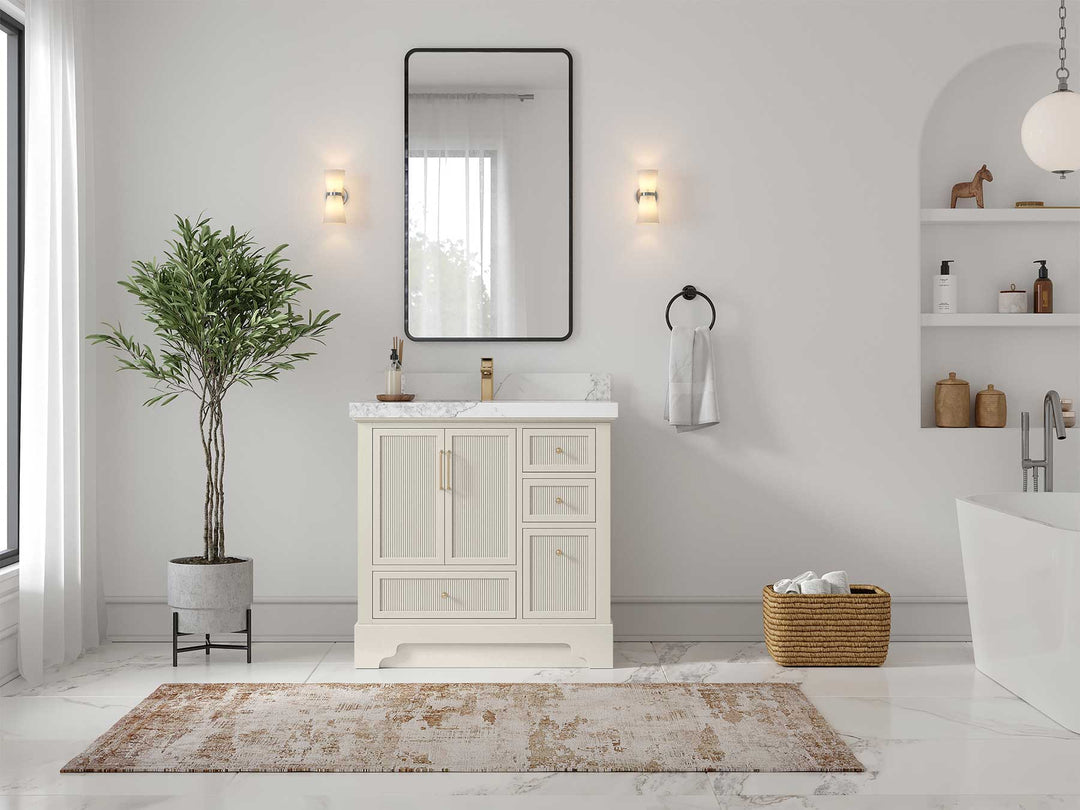 Alys 36 in. W x 22 in. D Center Sink Bathroom Vanity - Willow Bath and Vanity