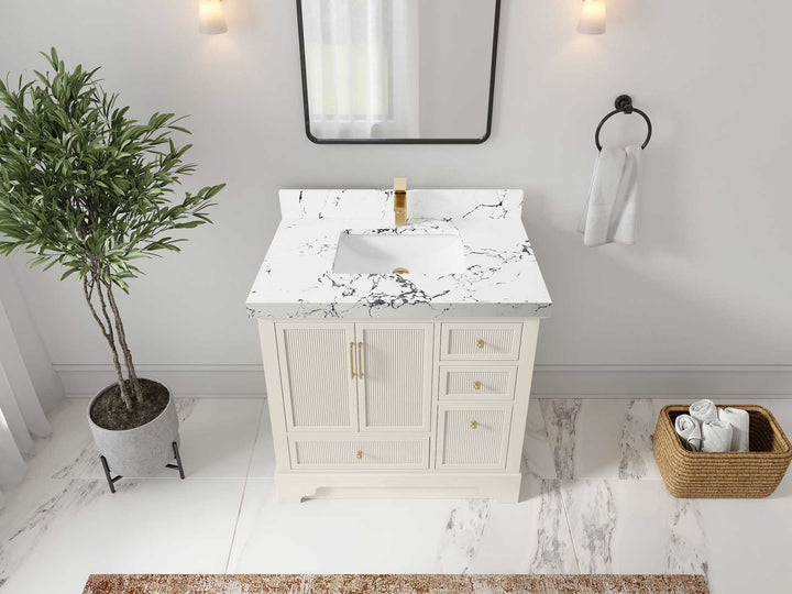 Alys 36 in. W x 22 in. D Center Sink Bathroom Vanity - photo 39