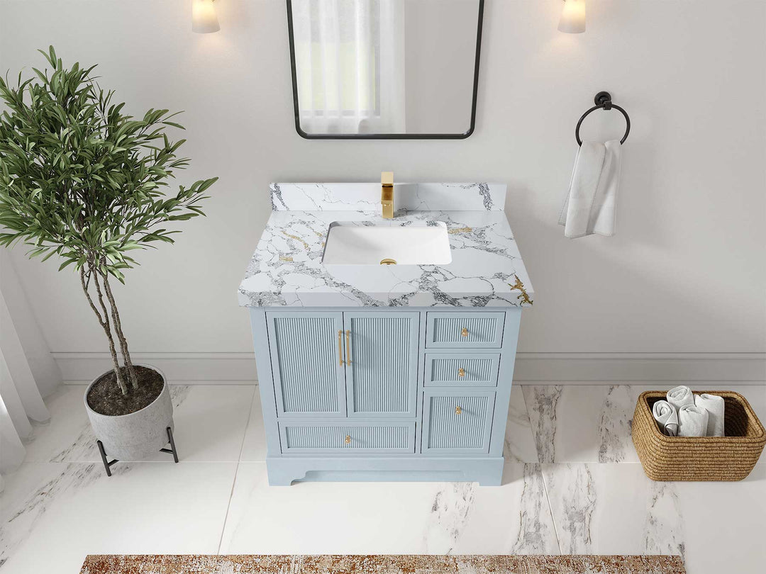 Alys 36 in. W x 22 in. D Center Sink Bathroom Vanity - Willow Bath and Vanity