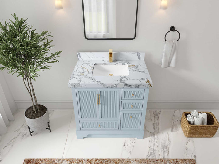 Alys 36 in. W x 22 in. D Center Sink Bathroom Vanity - photo 19