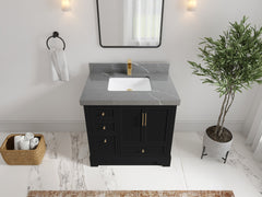 Alys 36 in. W x 22 in. D Center Sink Vanity for Modern Bathrooms - photo 31