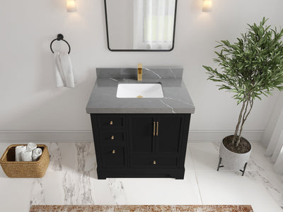 Alys 36 in. W x 22 in. D Center Sink Vanity for Modern Bathrooms - Willow Bath and Vanity