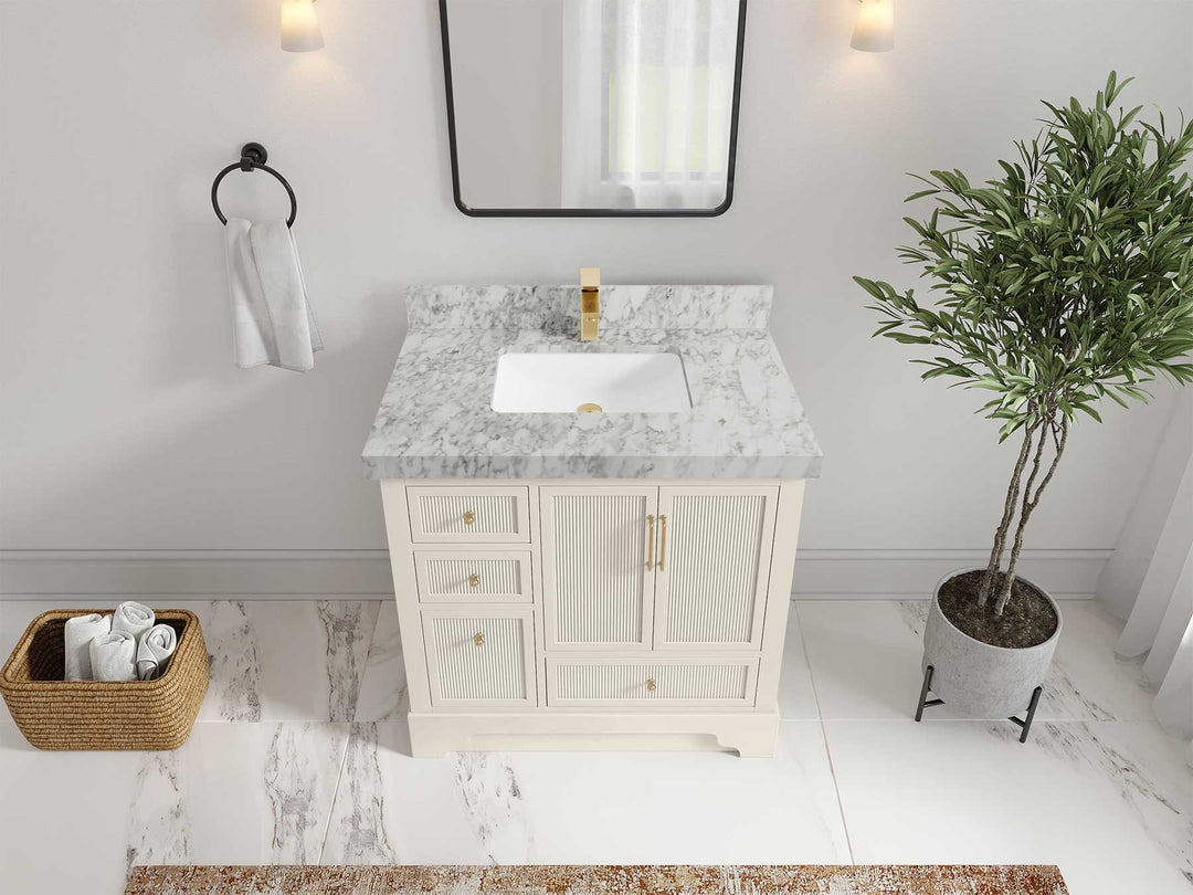Alys 36 in. W x 22 in. D Center Sink Vanity for Modern Bathrooms - Willow Bath and Vanity