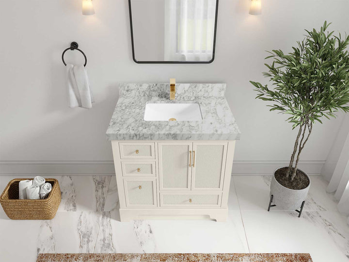 Alys 36 in. W x 22 in. D Center Sink Vanity for Modern Bathrooms - photo 7