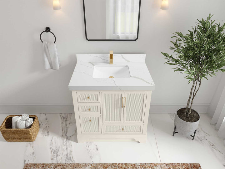 Alys 36 in. W x 22 in. D Center Sink Vanity for Modern Bathrooms - photo 15