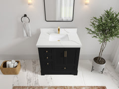Alys 36 in. W x 22 in. D Center Sink Vanity for Modern Bathrooms - photo 15