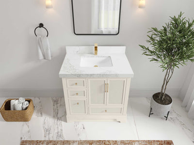 Alys 36 in. W x 22 in. D Center Sink Vanity for Modern Bathrooms - Willow Bath and Vanity