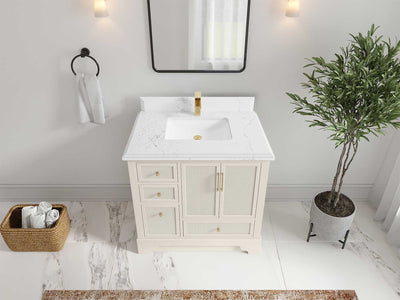 Alys 36 in. W x 22 in. D Center Sink Vanity for Modern Bathrooms - Willow Bath and Vanity