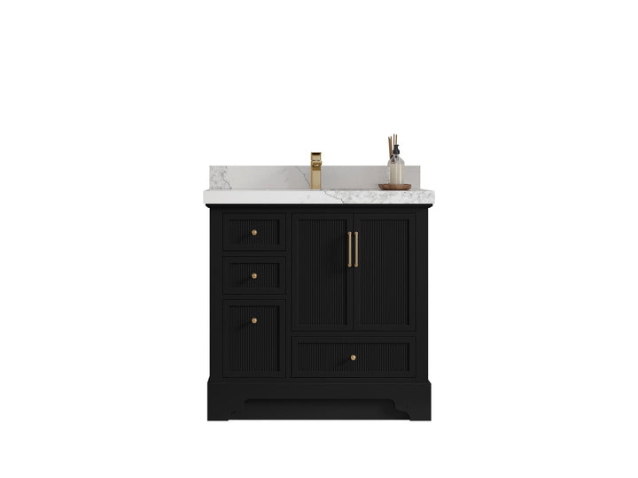 Alys 36 in. W x 22 in. D Center Sink Vanity for Modern Bathrooms - photo 1