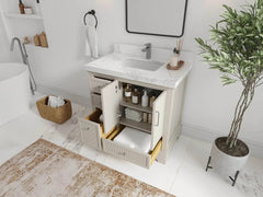 Alys 36 in. W x 22 in. D Center Sink Vanity for Modern Bathrooms - photo 3