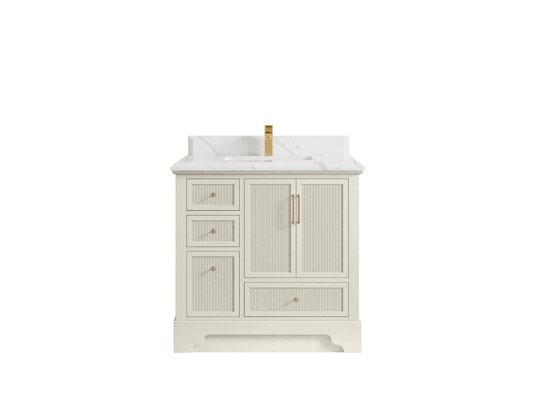 Alys 36 in. W x 22 in. D Center Sink Vanity for Modern Bathrooms - Willow Bath and Vanity