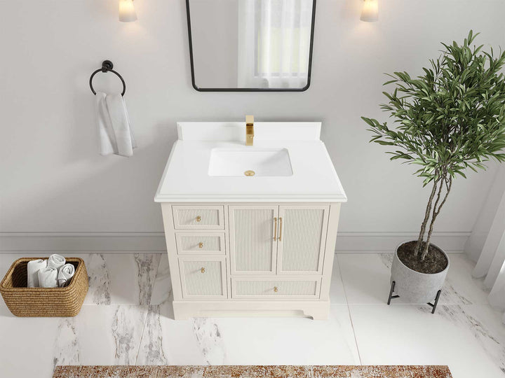 Alys 36 in. W x 22 in. D Center Sink Vanity for Modern Bathrooms - photo 27