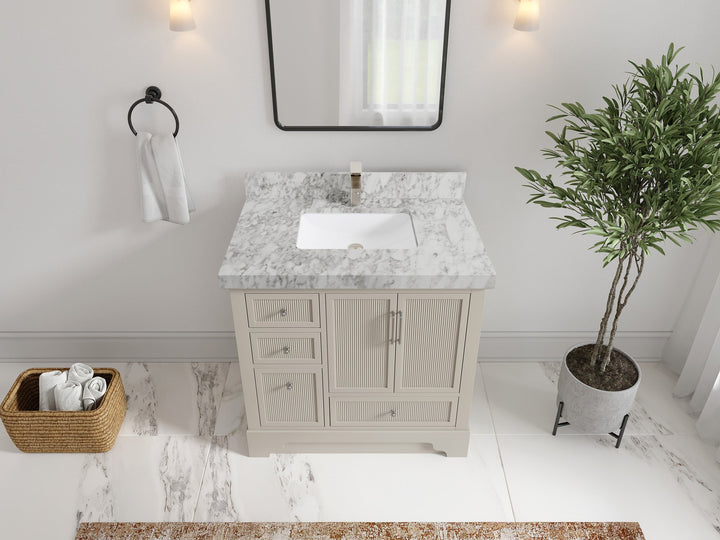 Alys 36 in. W x 22 in. D Center Sink Vanity for Modern Bathrooms - photo 9