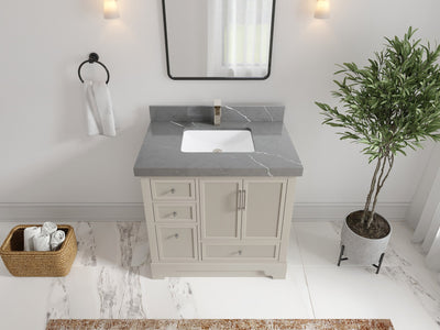 Alys 36 in. W x 22 in. D Center Sink Vanity for Modern Bathrooms - Willow Bath and Vanity