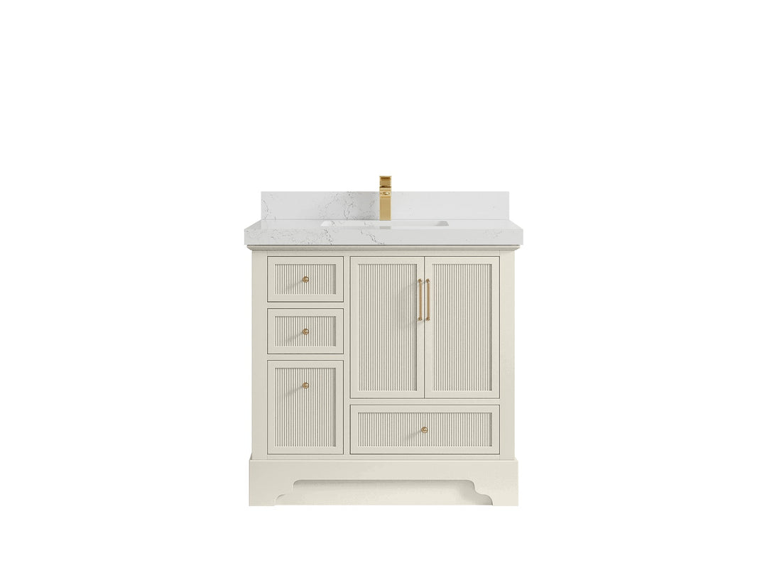 Alys 36 in. W x 22 in. D Center Sink Vanity for Modern Bathrooms - Willow Bath and Vanity