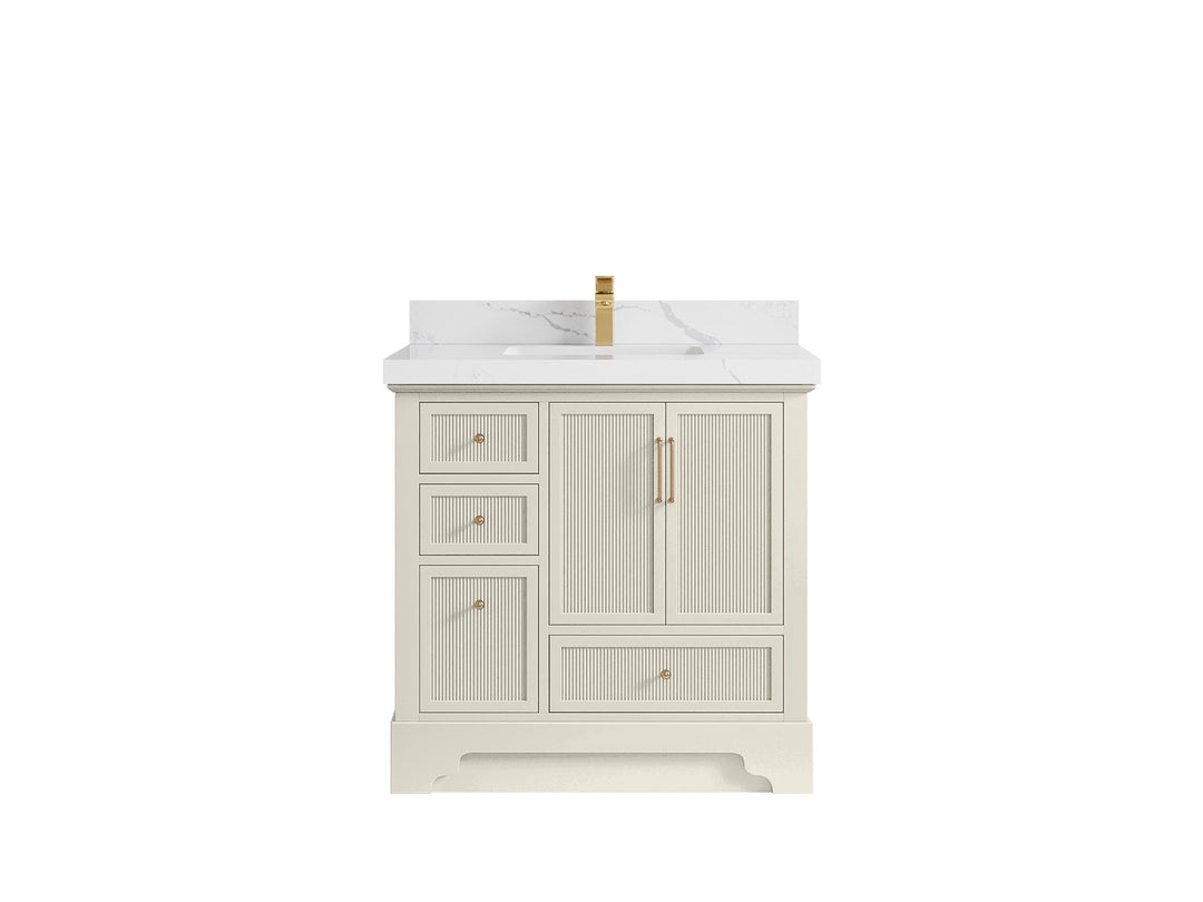 Alys 36 in. W x 22 in. D Center Sink Vanity for Modern Bathrooms - Willow Bath and Vanity