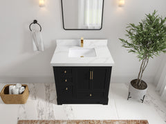 Alys 36 in. W x 22 in. D Center Sink Vanity for Modern Bathrooms - photo 19